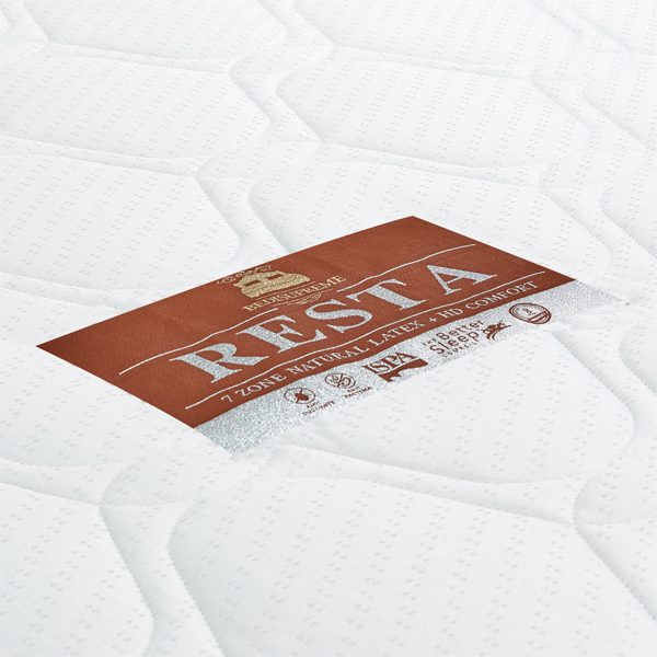 ที่นอนยางพารา 7 Zone +HD Comfort หุ้มผ้าแจ็คการ์ด กันไรฝุ่น รุ่น RESTA