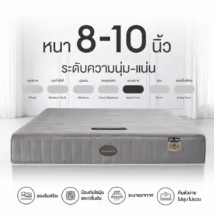 ที่นอนยางพาราแท้ 100% แบบฉีดขึ้นรูป 7 zone รุ่น MAXTEX