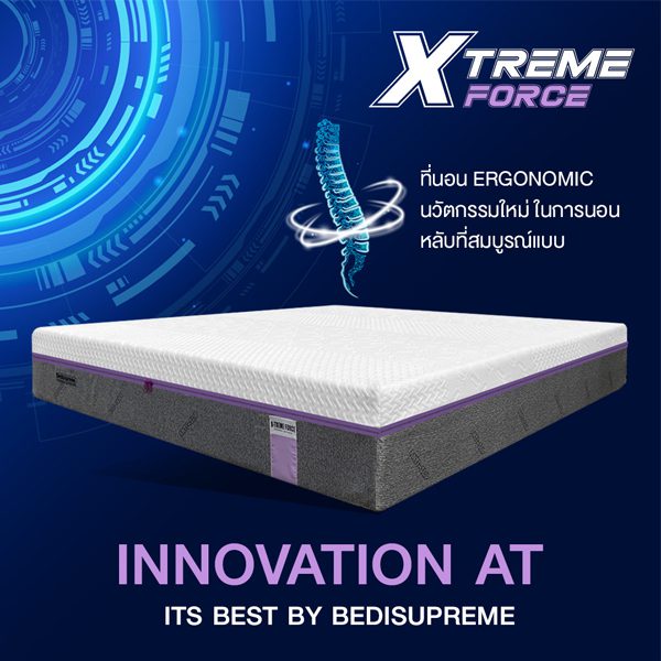 ที่นอน Ergonomic Hybrid Memory Foam หนา 12 นิ้ว รุ่น XTREME-FORCE