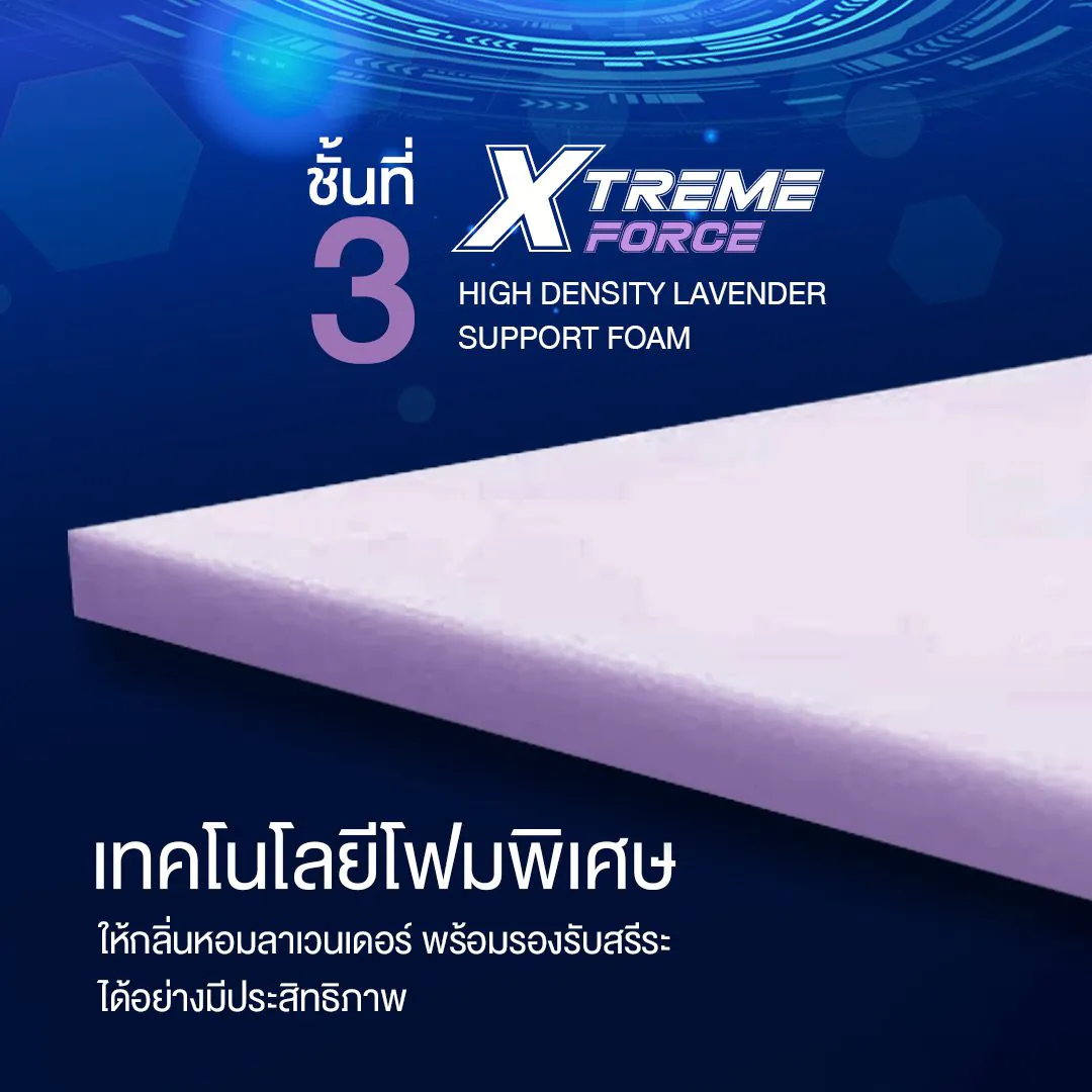 Lavender memory foam ฝัง Pocket Spring 